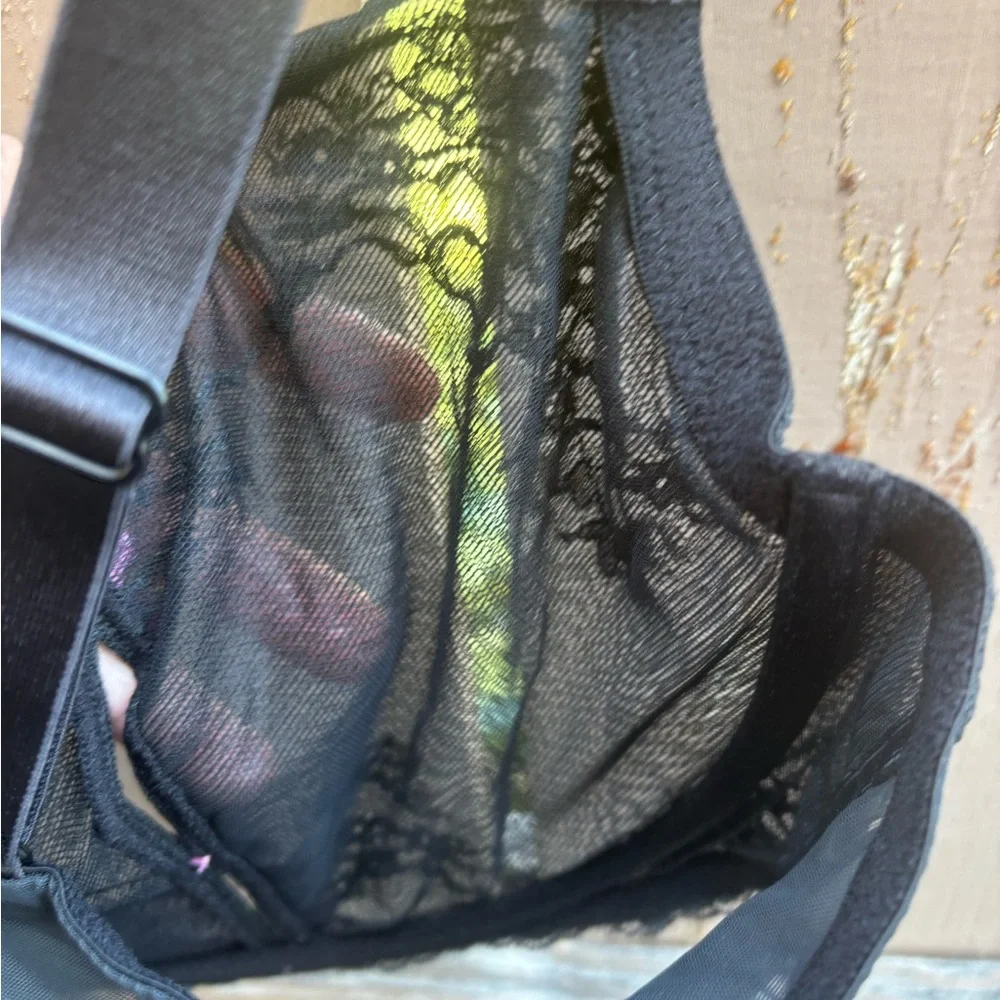 🎉NWT SEXY Adore Me Black Lace Bra with Pink Bows - Picture 11 of 12